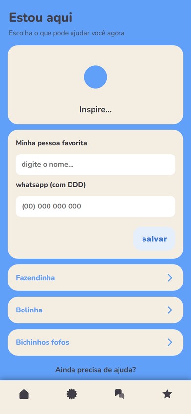 Tela do aplicativo: SOS
